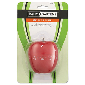 Baumgartens® Shaped Timer, 4" Dia., Red Apple freeshipping - TVN Wholesale
